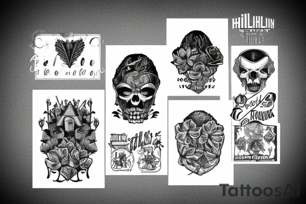 Home on the hill tattoo idea