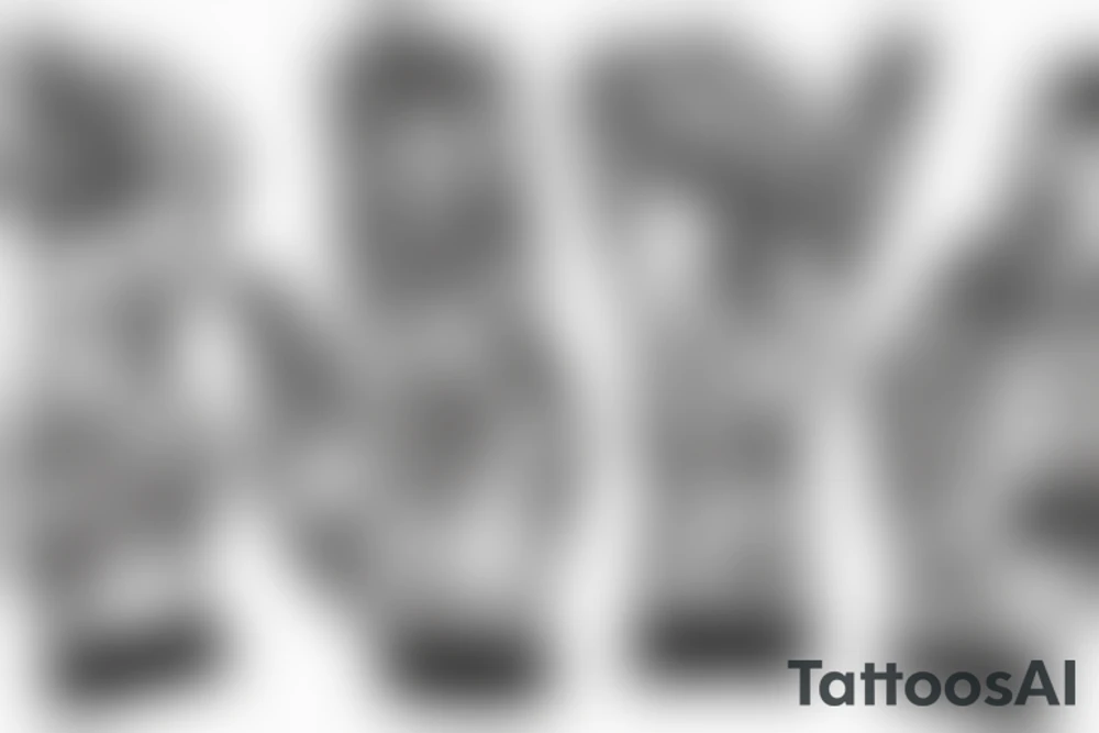 Hands holding with a string around them, the strings resemble the number 41 tattoo idea