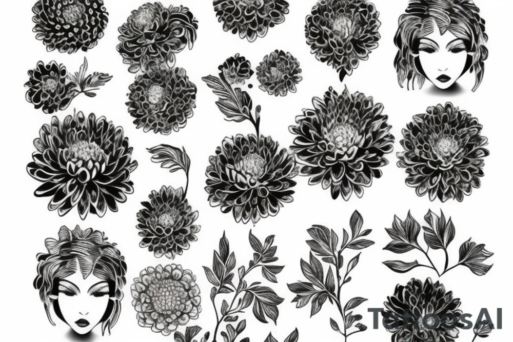 chrysantemum tattoo idea