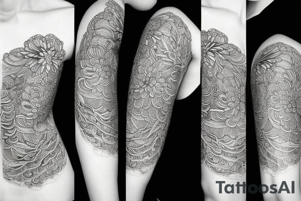 chrysantemum long tattoo idea