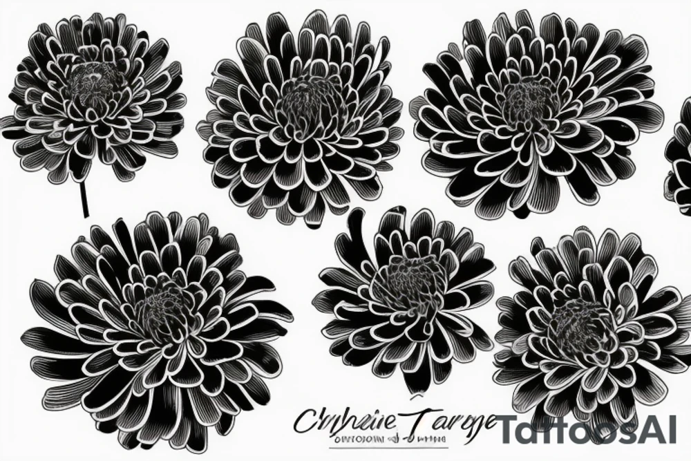chrysantemum long tattoo idea