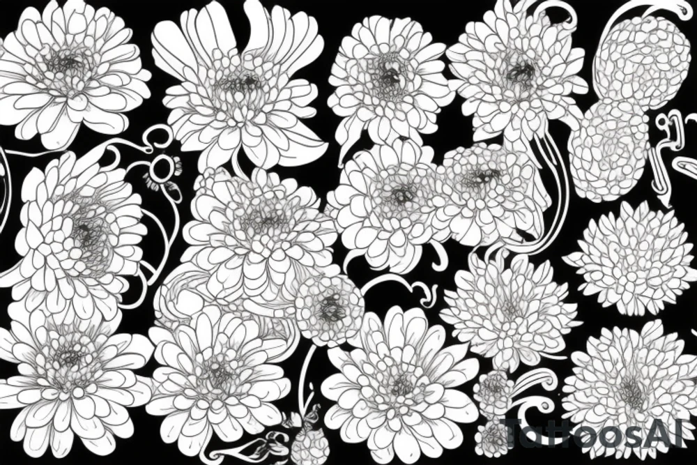 chrysantemum long tattoo idea