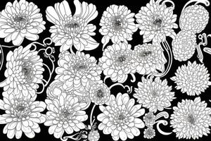 chrysantemum long tattoo idea