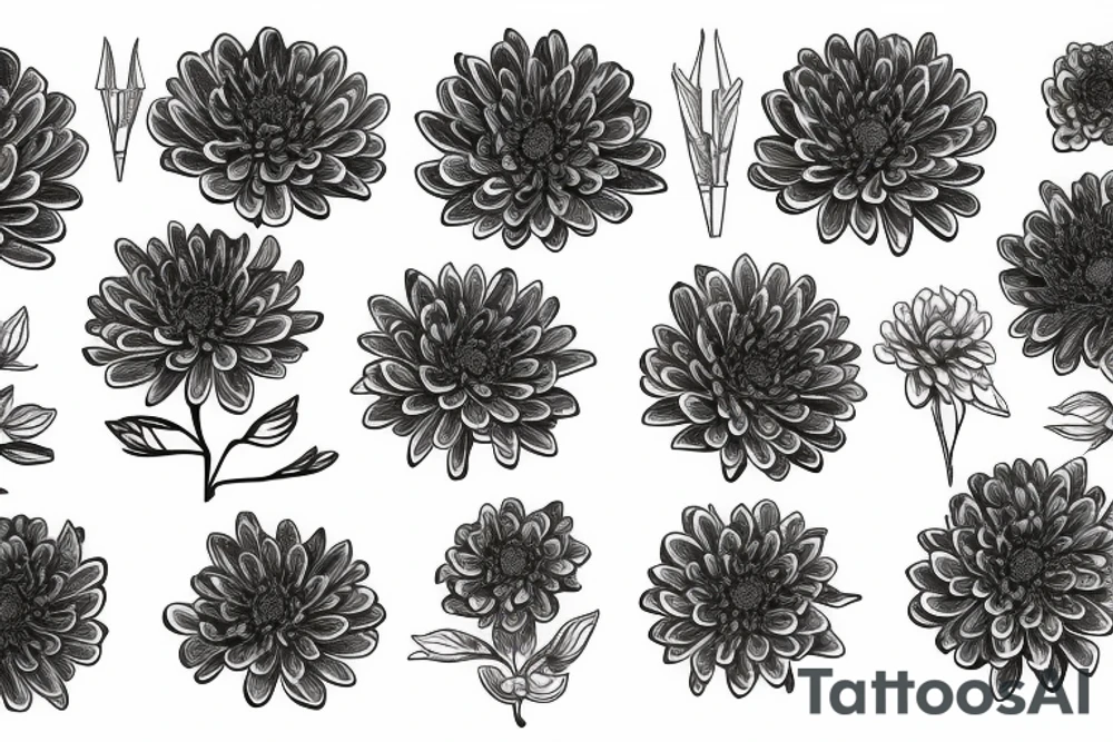 chrysantemum sharp tattoo idea