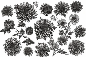 chrysantemum sharp tattoo idea