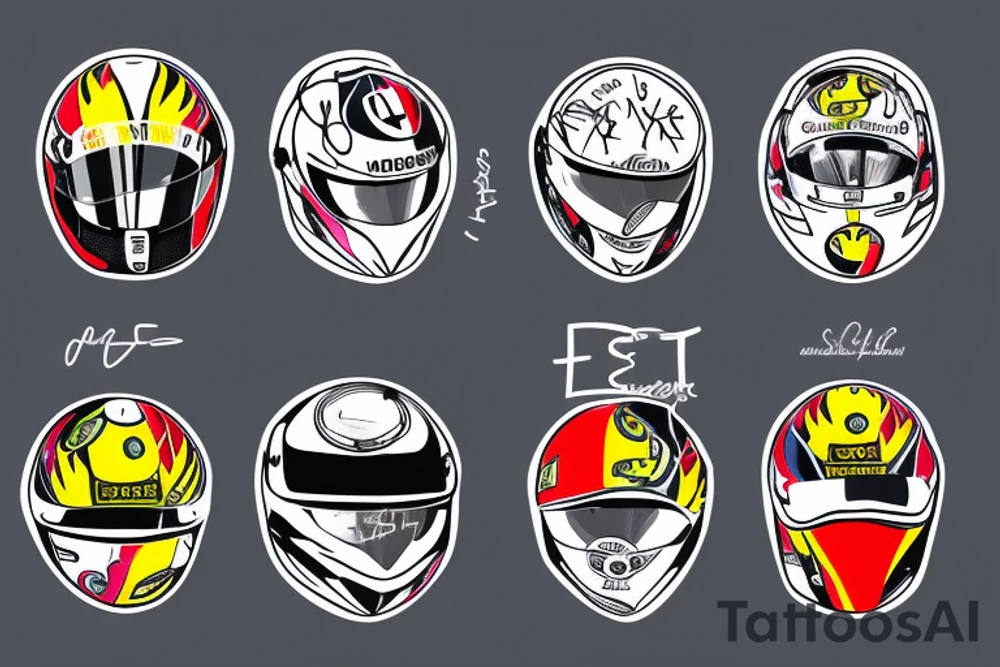 Sebastian vettel helmet tattoo idea