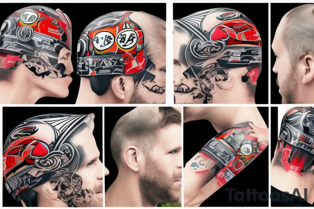 Sebastian vettel helmet tattoo idea