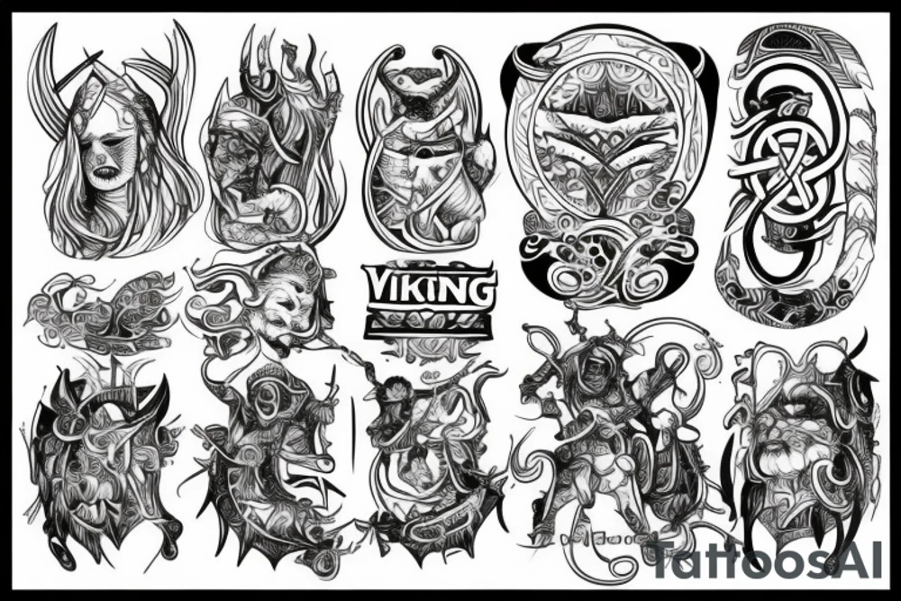 Viking on the back tattoo idea