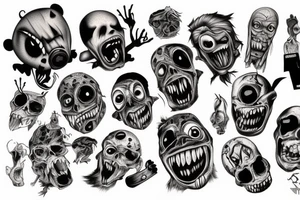Stitch in the horror movie tattoo idea