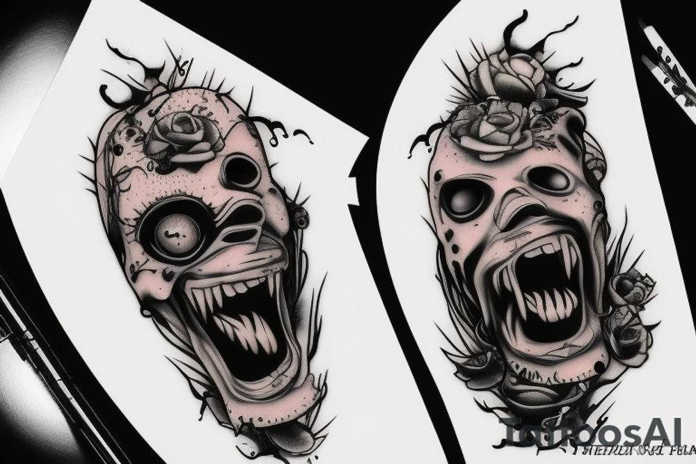 Stitch in the horror movie tattoo idea