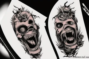 Stitch in the horror movie tattoo idea