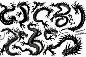 G A
Letters combined with a dragon tattoo idea