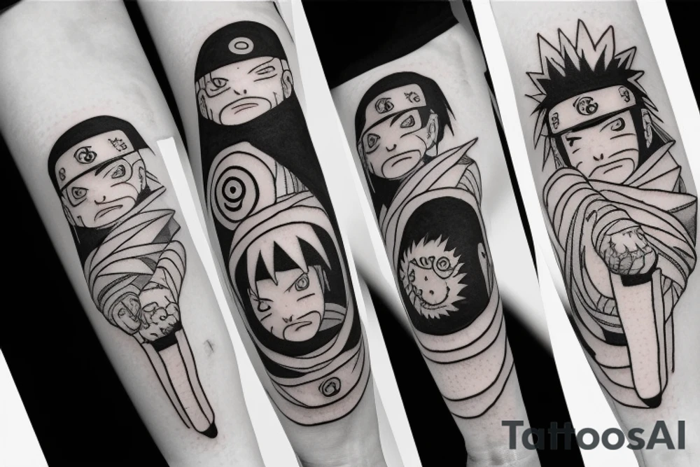 forearm tattoo about Naruto and Gaara tattoo idea