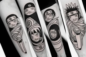 forearm tattoo about Naruto and Gaara tattoo idea
