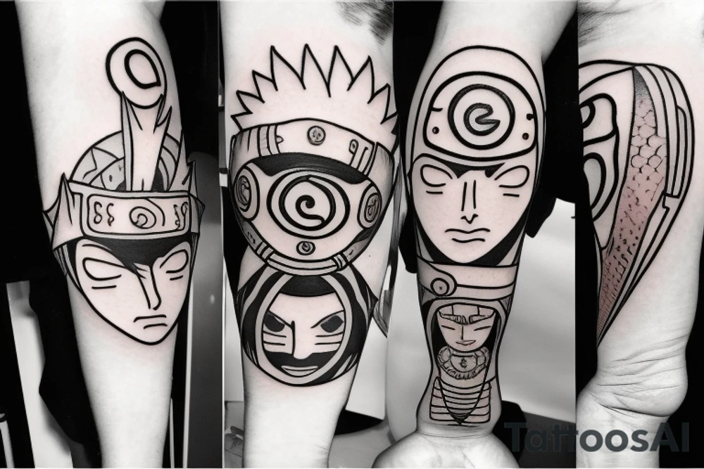 forearm tattoo about Naruto and Gaara tattoo idea