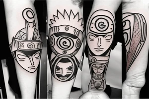 forearm tattoo about Naruto and Gaara tattoo idea