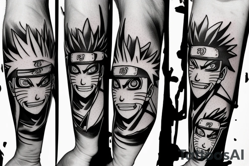 forearm tattoo about naruto, gaara tattoo idea