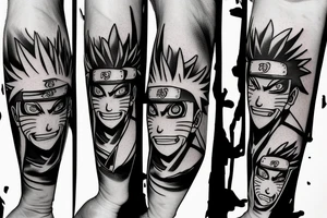 forearm tattoo about naruto, gaara tattoo idea