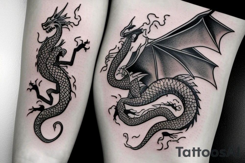 Toothless dragon on forearm tattoo idea