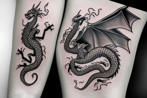 Toothless dragon on forearm tattoo idea