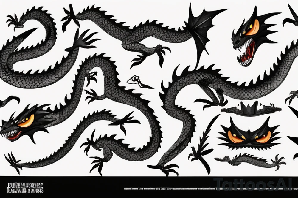 Toothless dragon tattoo idea