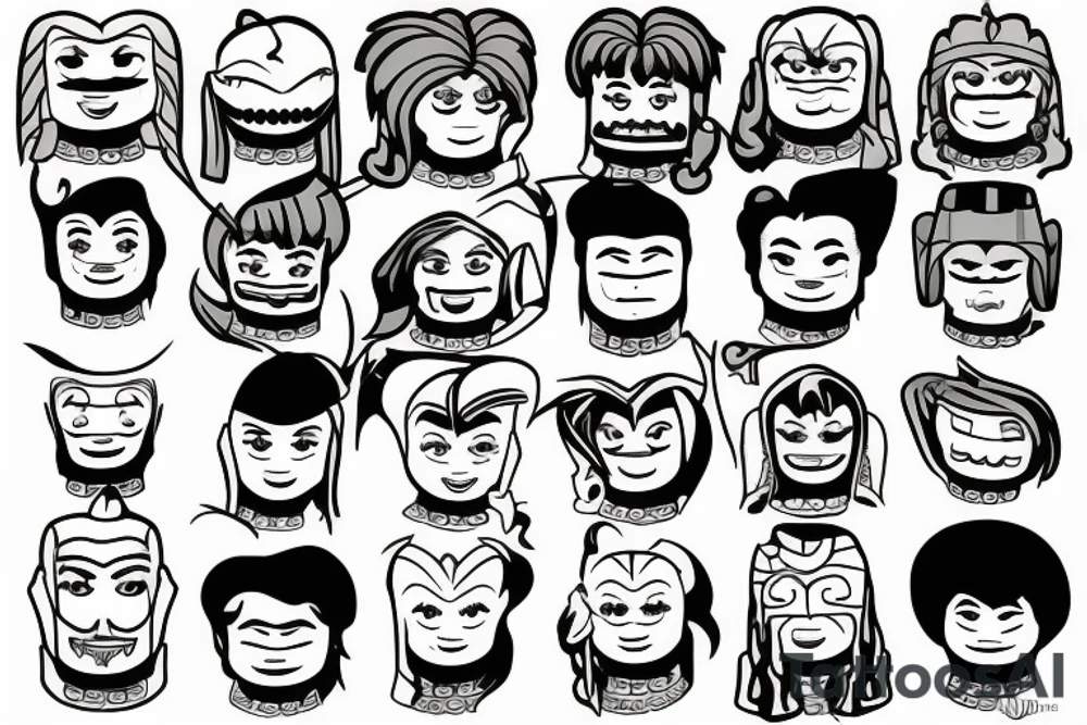 Lego head tattoo idea