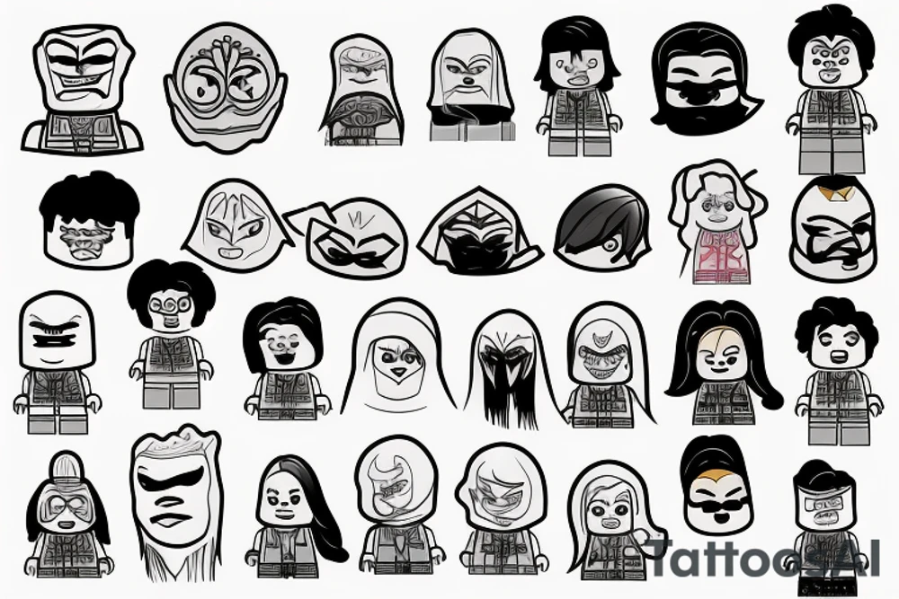 Lego head tattoo idea