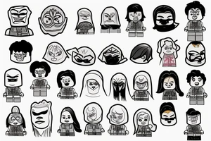 Lego head tattoo idea
