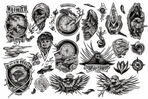 Wanderer with map and landfall tattoo idea