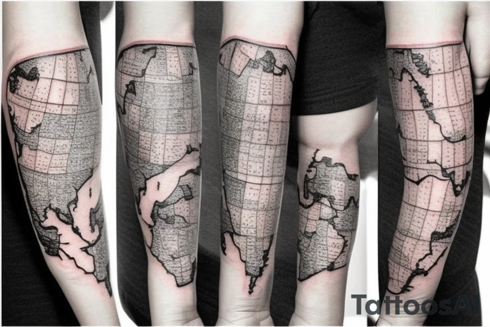 Person with map tattoo idea