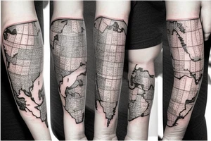 Person with map tattoo idea