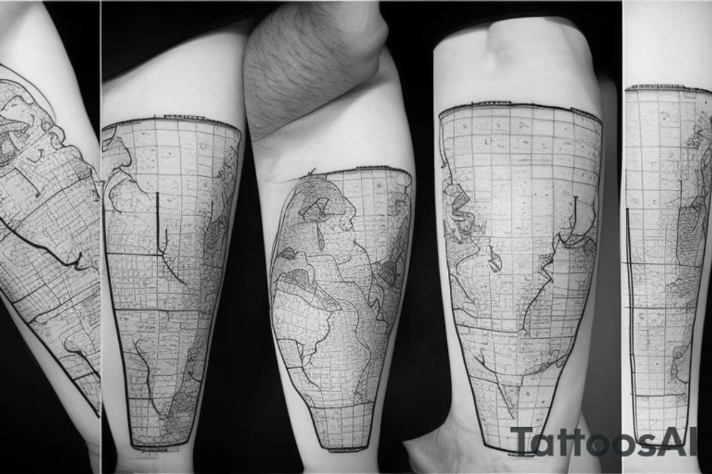Person with map tattoo idea