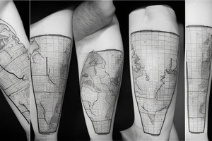 Person with map tattoo idea