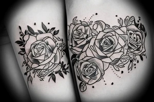 Romantic couple in love tattoo idea