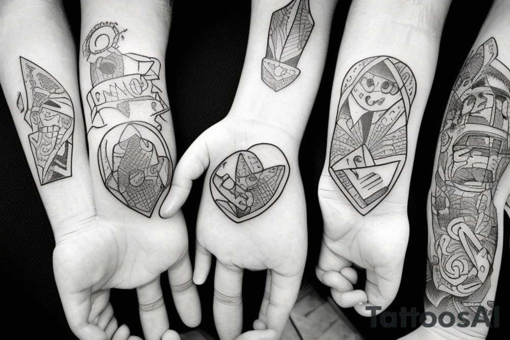 Two parents one son tattoo idea