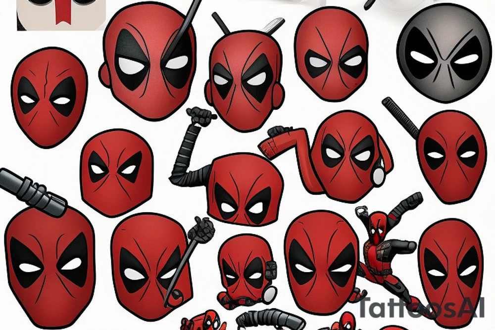 Funny Deadpool tattoo idea