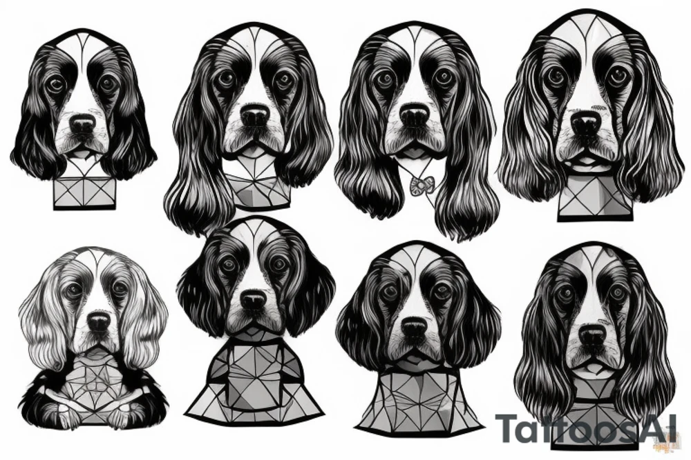 English Cocker spaniel tattoo idea