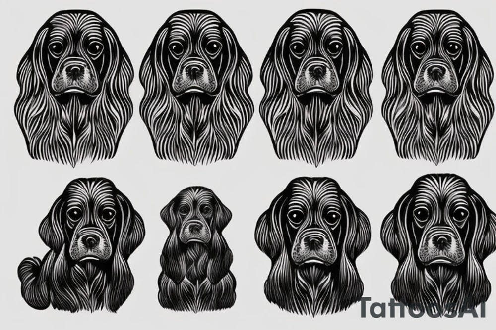 English Cocker spaniel tattoo idea