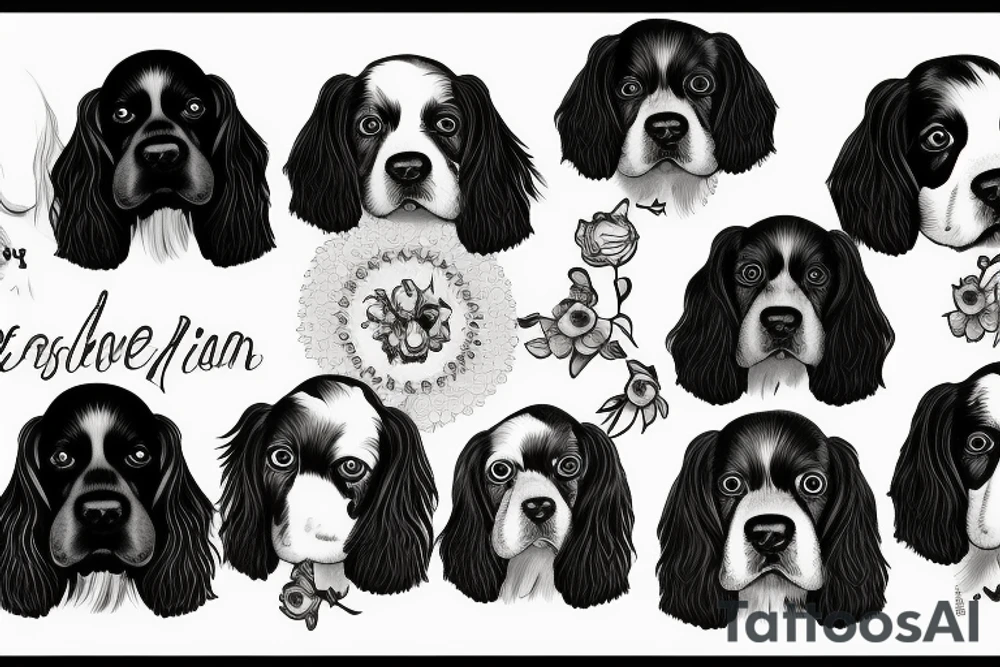 English Cocker spaniel tattoo idea