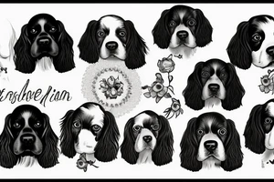 English Cocker spaniel tattoo idea