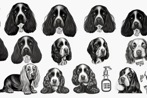 English Cocker spaniel tattoo idea