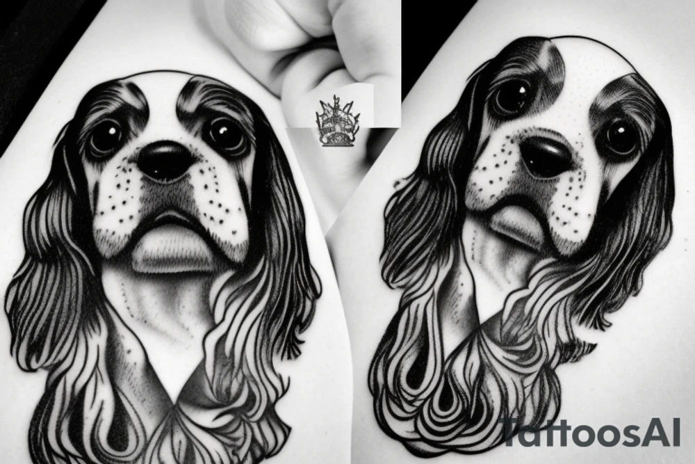 English Cocker spaniel tattoo idea