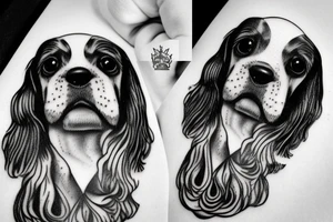 English Cocker spaniel tattoo idea