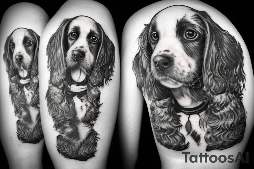 English Cocker spaniel tattoo idea