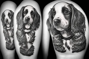 English Cocker spaniel tattoo idea