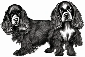 English Cocker spaniel rating carrot tattoo idea