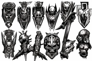 Doom Slayer sword tattoo idea