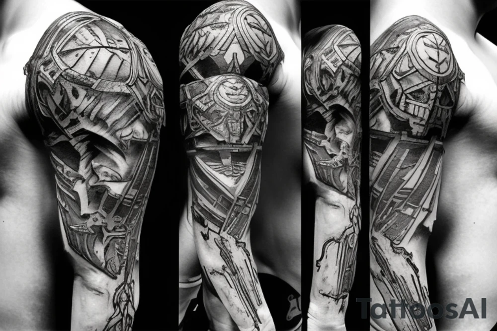 Doom Slayer sword tattoo idea