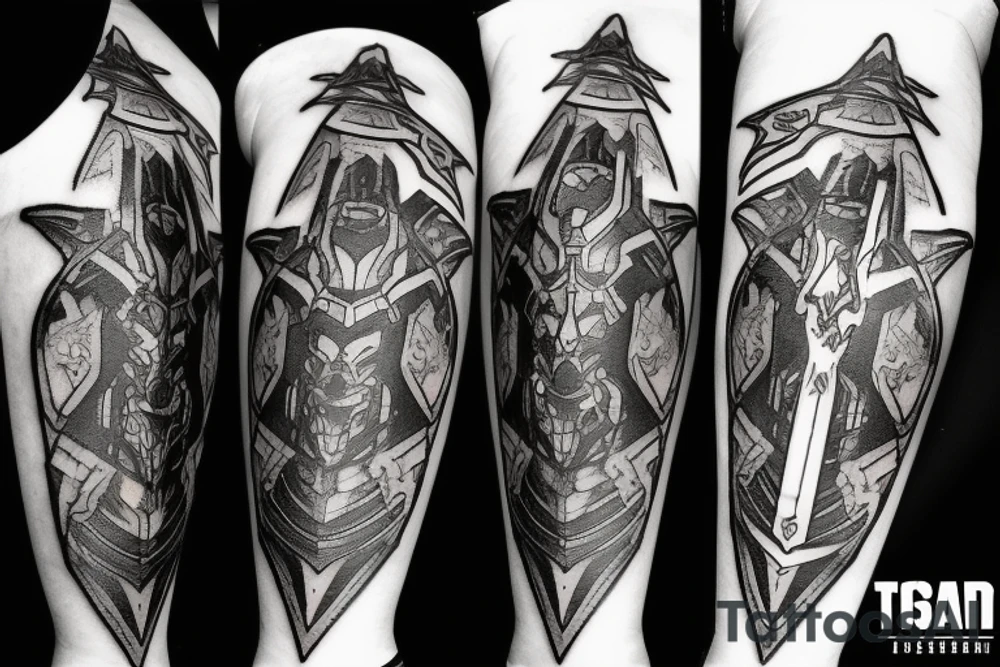 Doom Slayer sword tattoo idea