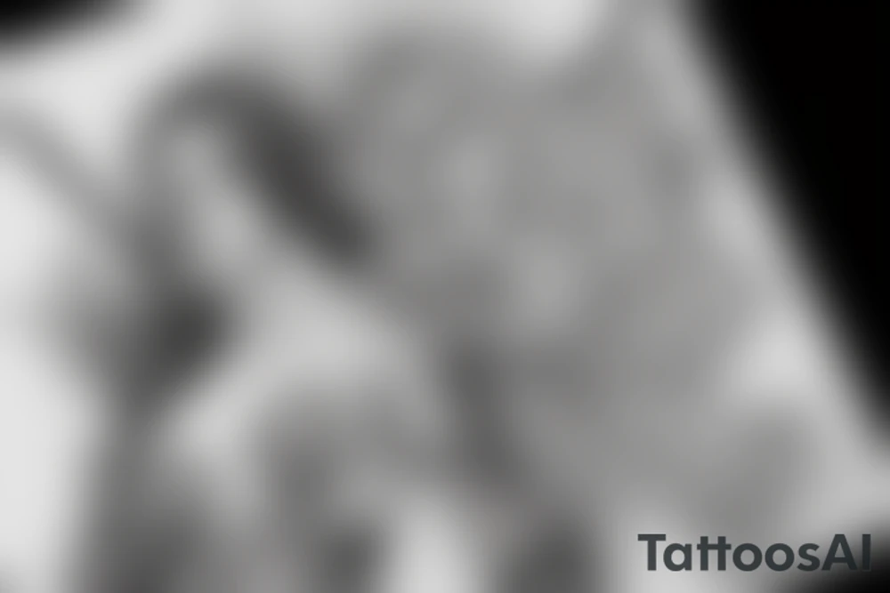 Realistic sexy woman next to castle tattoo idea